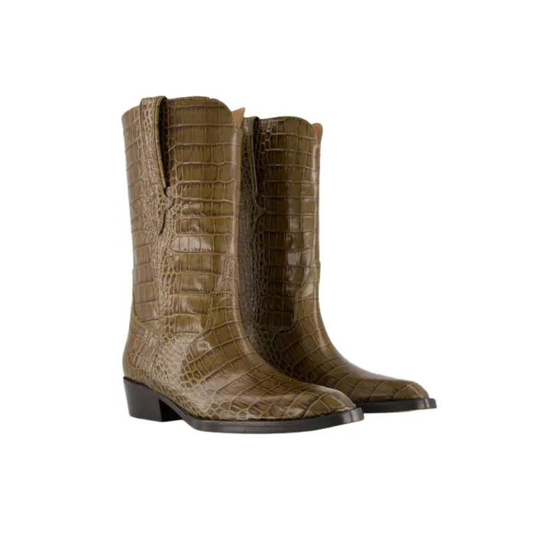 Paris Texas Hilda Embossed Boots Women's-3