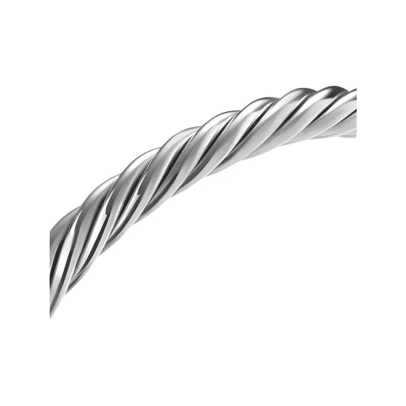 David Yurman Sterling Silver Cable Cuff Bracelet 6mm-3