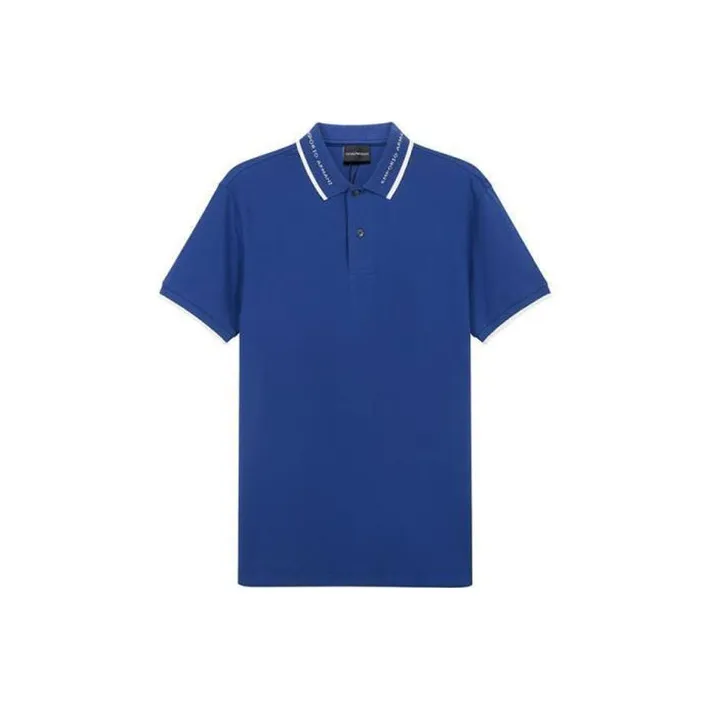 EMPORIO ARMANI Polo Shirts Men Royal Blue-0