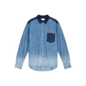 ISABEL MARANT Yohana Gradient effect Denim Shirt