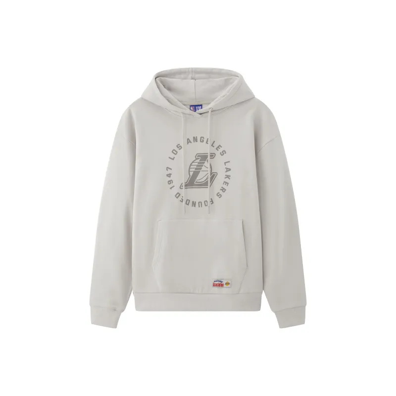 NBA Sweatshirt Unisex Light Gray White-0