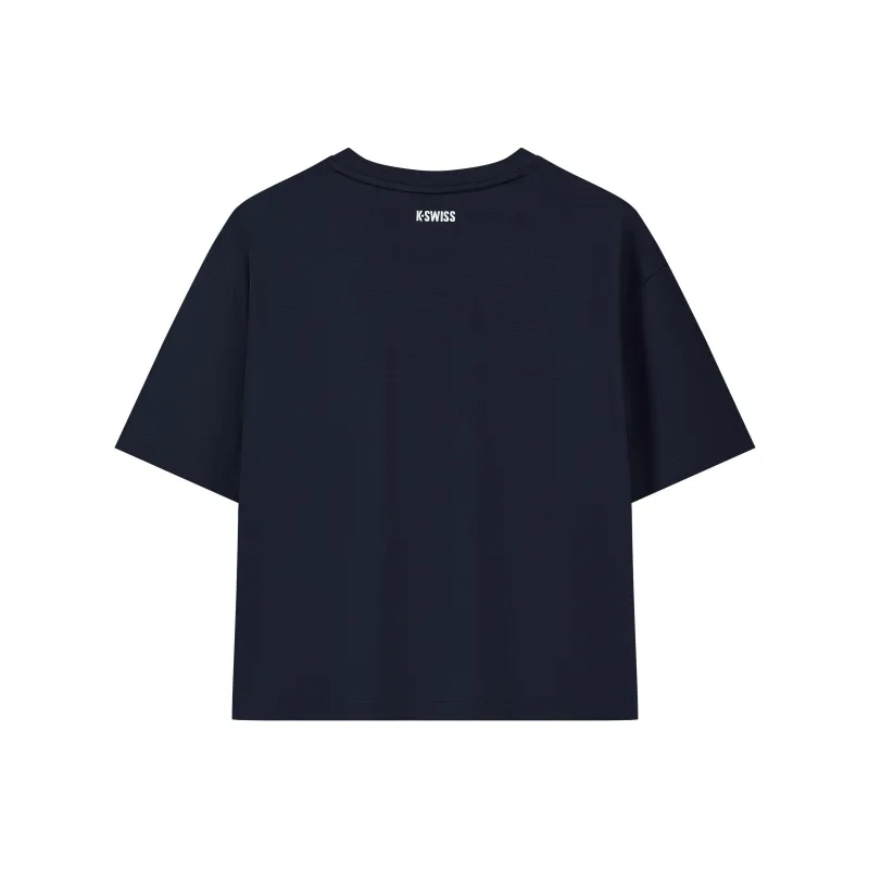 KSWISS Drop Shoulder Sleeve T Shirt Women's Blue-1