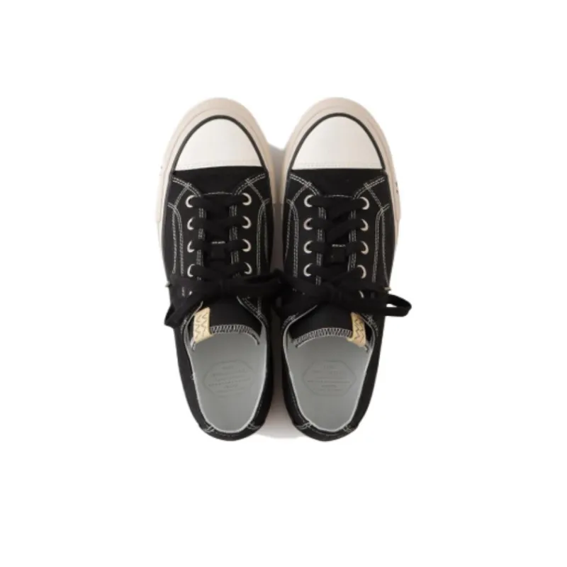 Visvim Abrasion Resistant Low Top Canvas Shoes Men's Black-4