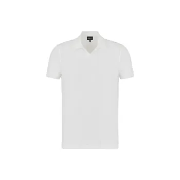 GIORGIO ARMANI Asv Stretch Viscose Jersey Short sleeved Polo Shirt