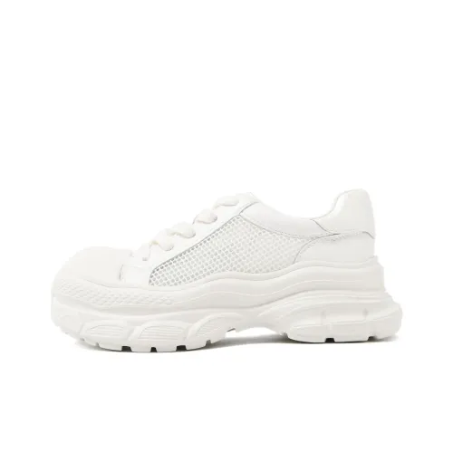 CAMEIDO Breathable And Lightweight Low Top Casual Shoes Women's White