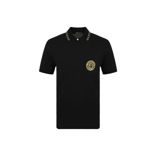 VERSACE Polo Shirts Men Black