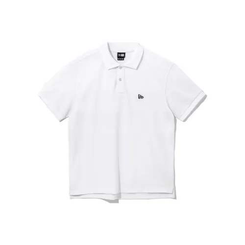New Era Polo Shirts Unisex White