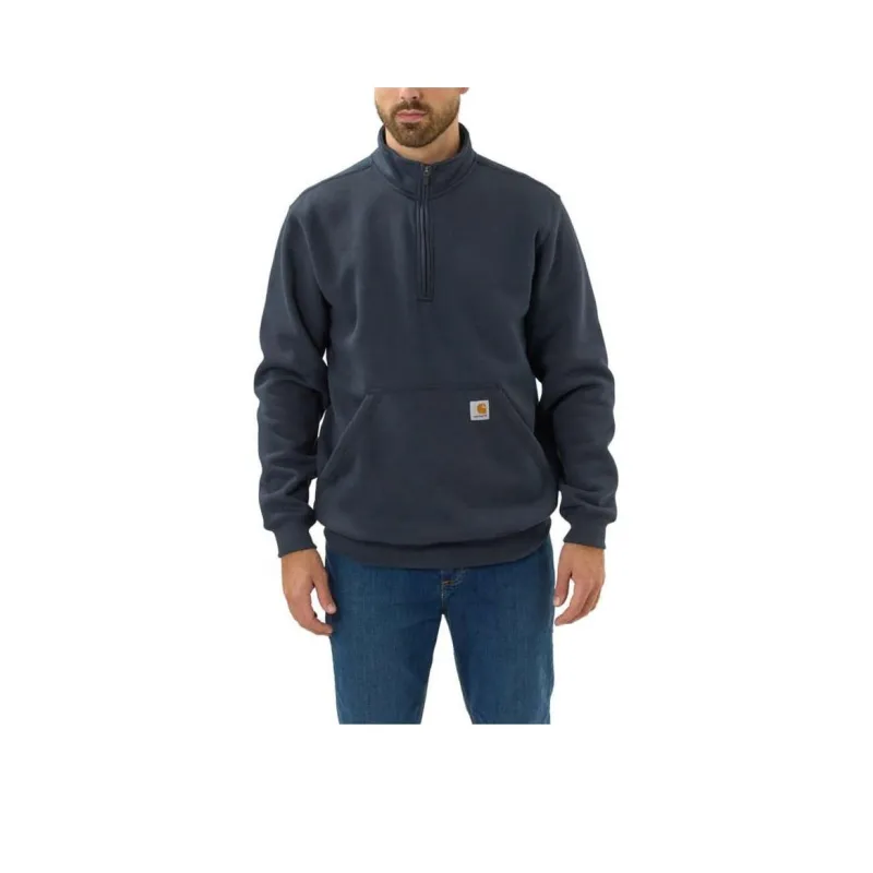 Carhartt Midweight Zip Mock Neck Sweatshi Black Shirt Men's-5