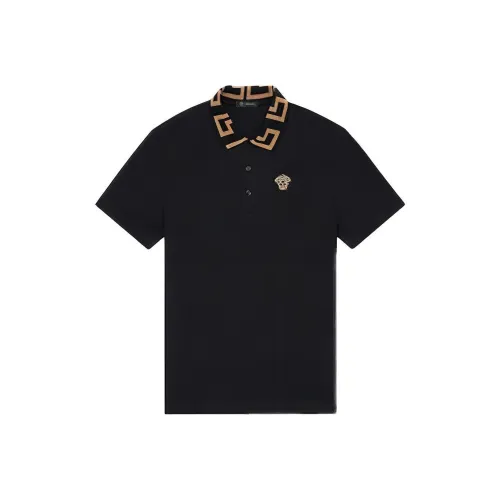 VERSACE Polo Shirts Men's Black