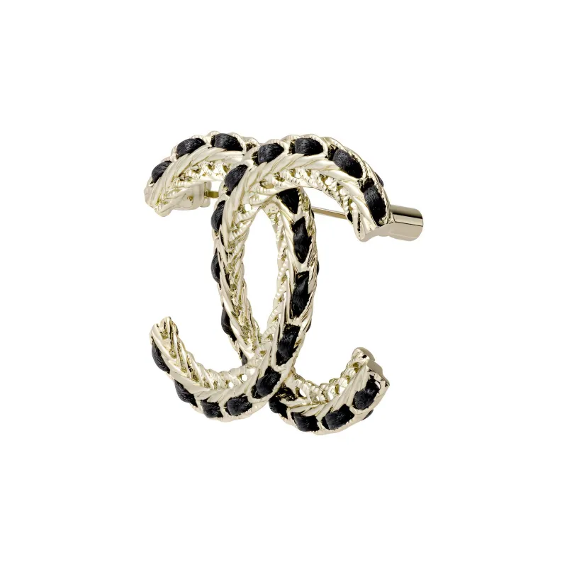 CHANEL Brooches Women's Black/Gold-2