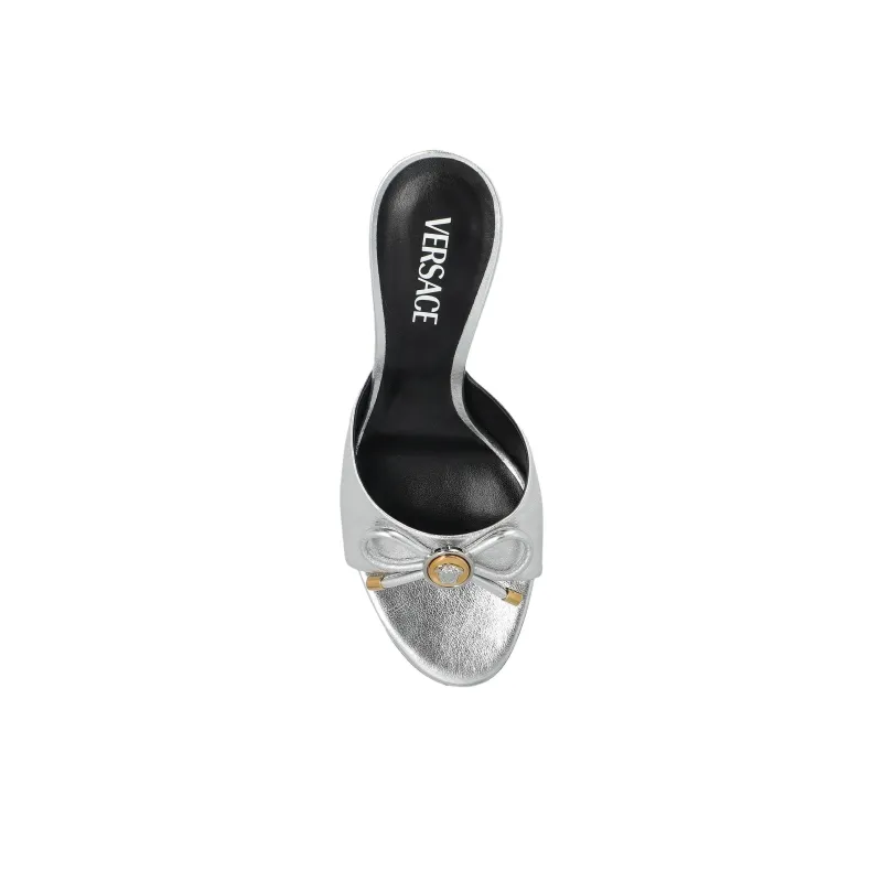 FANSIZHE Slide Slippers 10cm Women's Silver-4