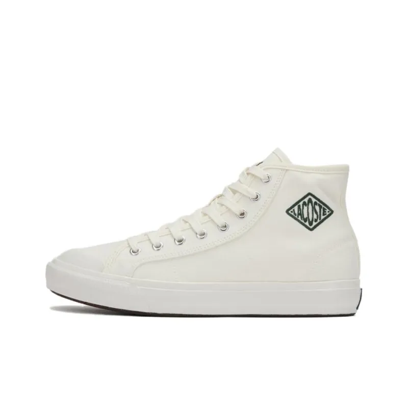 LACOSTE Backcourt High Top Skateboard Shoes Men's Ecru-0