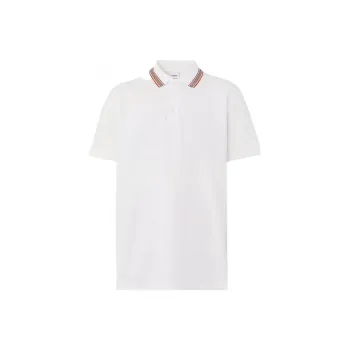 Burberry Embroidered Logo Biologic Piqu Cotton Polo Shirt