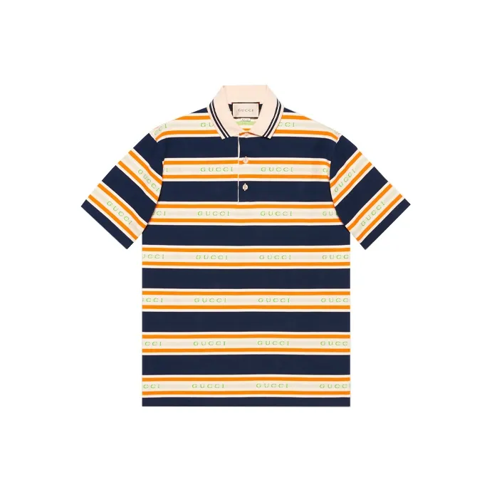 GUCCI Striped Jersey Polo-0