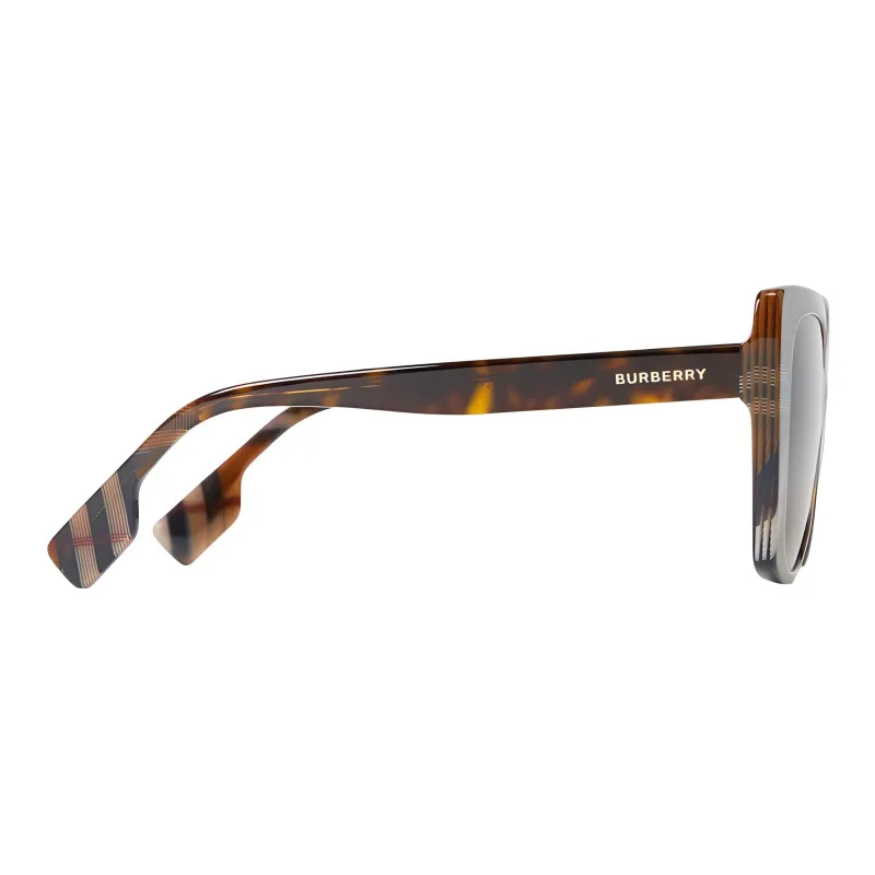 Burberry Plate Frame Cat Eye Sunglasses Women's Brown-1