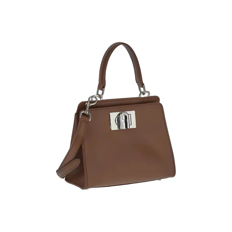 Furla 1927 Collection Leather Shoulder Bag, Crossbody Bag, Handbag Regular Women's Brown-1