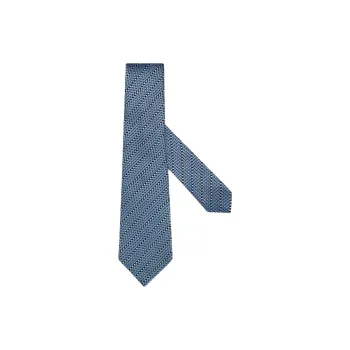 Zegna Mulberry Silk Ties Men's Light Blue