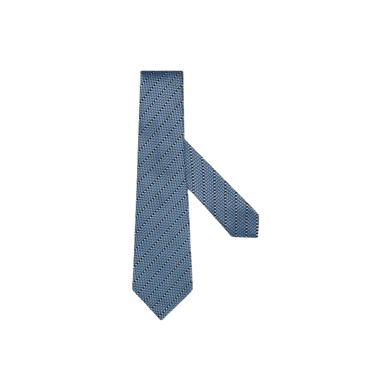 Zegna Mulberry Silk Ties Men's Light Blue-0