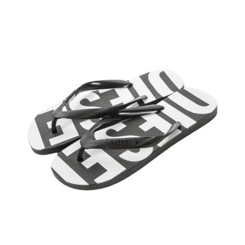 DIESEL Flip Flops Women's Black White-2