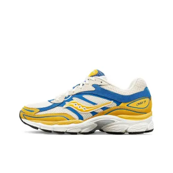 Saucony ProGrid Omni 9 Premium Cream Yellow Royal Blue
