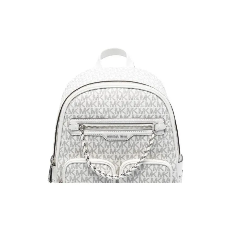 MICHAEL KORS Elliot Polyurethane Backpack Women's Gray/White-3
