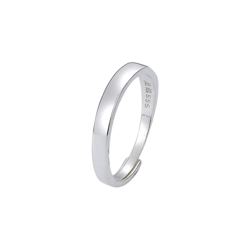 Nine Music 999 Fine Silver Sterling Silver Rings Unisex-5