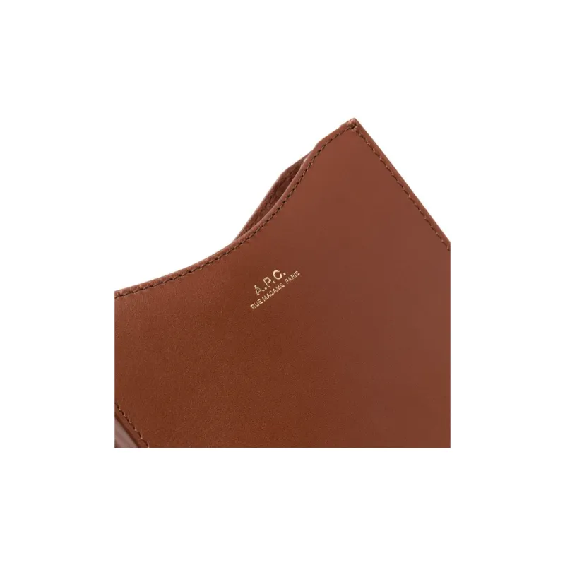A.P.C Logo print Leather Cross Body Bag-4