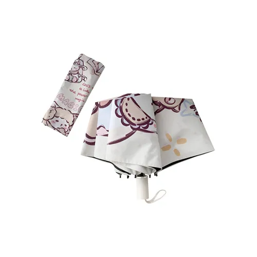 Yalu Cute Cartoon Magic Lambskin Sunny And Rainy Dual Use Foldable Sun Umbrella Sun Protection Ultraviolet