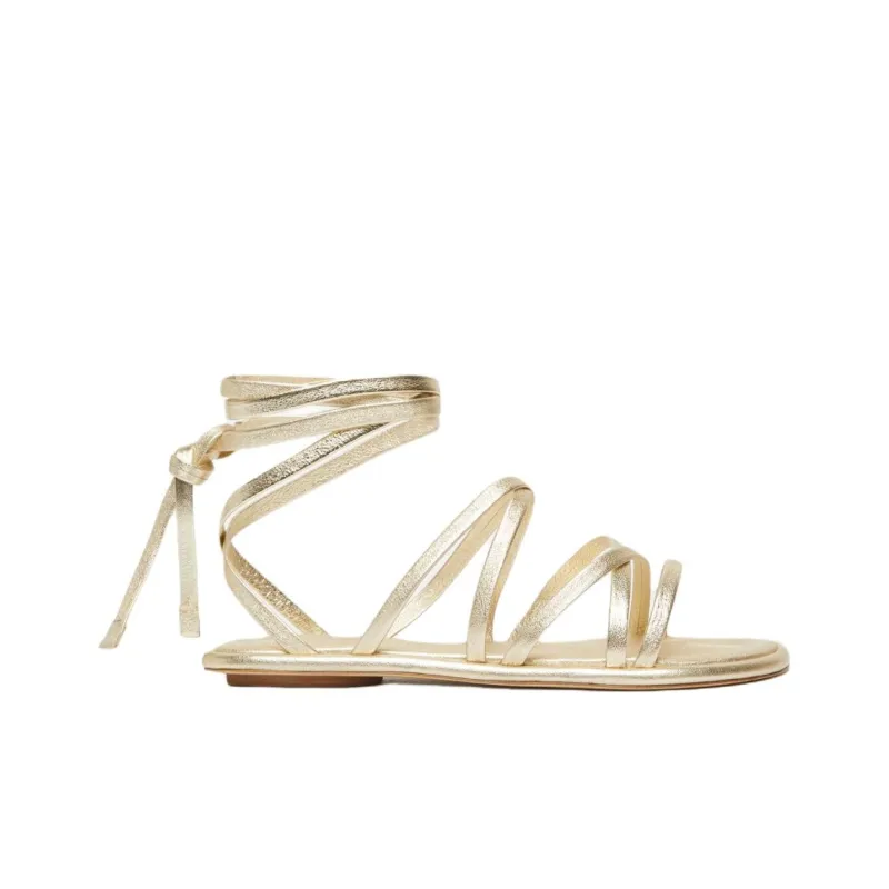 WEEKEND MaxMara One Strap Sandals Women's Gold-1