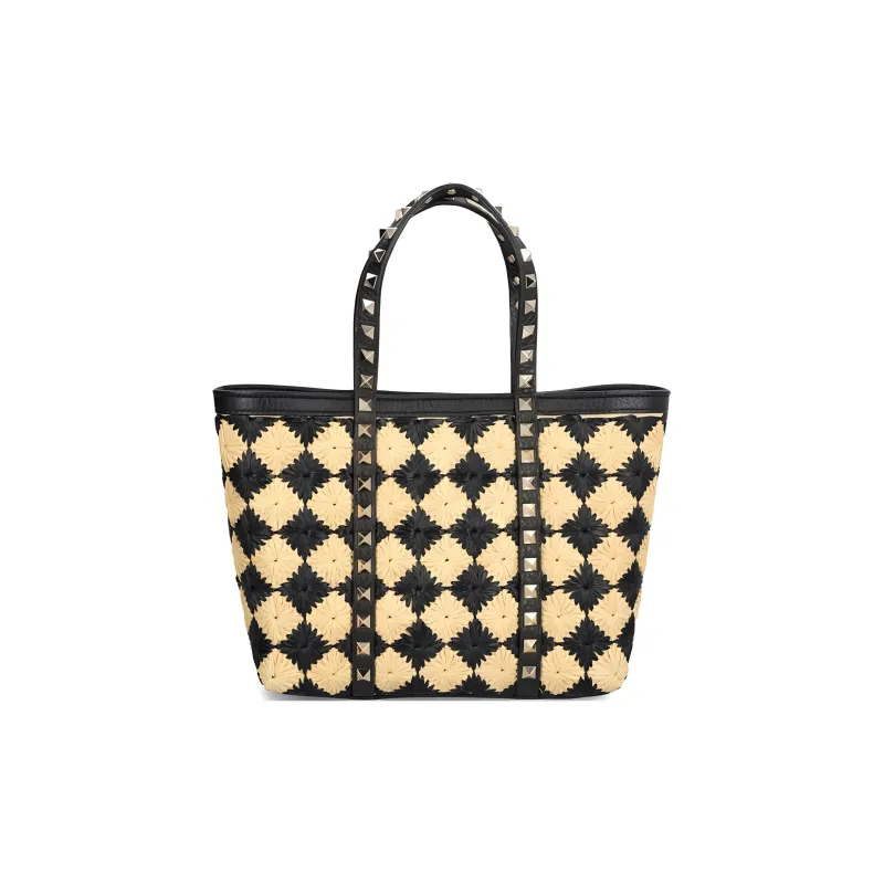 Valentino GARAVANI Polyamide Tote Bag Shopping Bag Shoulder Bag Crossbody Bag Handbag Women's Beige-1