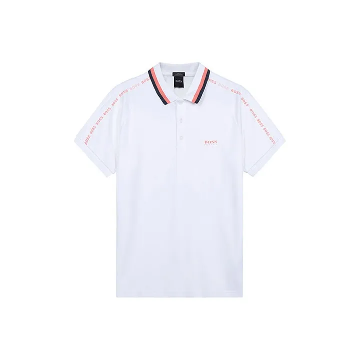 HUGO BOSS Short Sleeved Polo Shirt Men's White-0