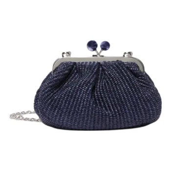 WEEKEND MaxMara Pasticcino Cotton Clutch Small Size Women's Dark Purple