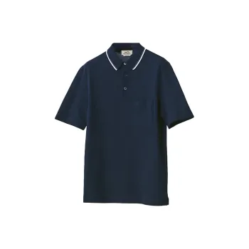 HERMES Polo Shirt Men's Dark Blue