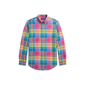 Polo Ralph Lauren Classic Fit Plaid Oxford Shirt Men's Multicolor