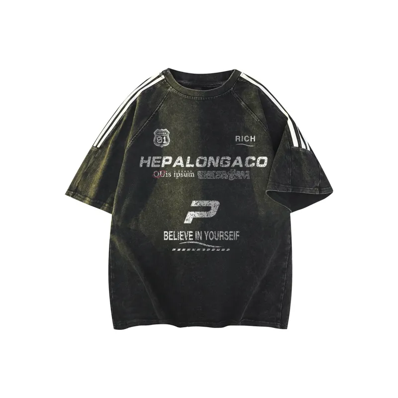 PAL ONGACO T Shirt Unisex Washed Black-0