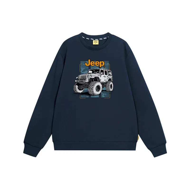 Jeep Pullover Long Sleeved Crew Neck Sweatshirt Unisex-6