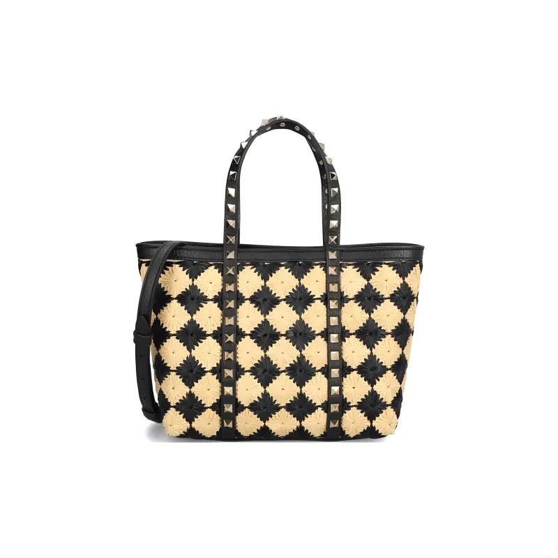Valentino GARAVANI Polyamide Tote Bag Shopping Bag Shoulder Bag Crossbody Bag Handbag Women's Beige-0