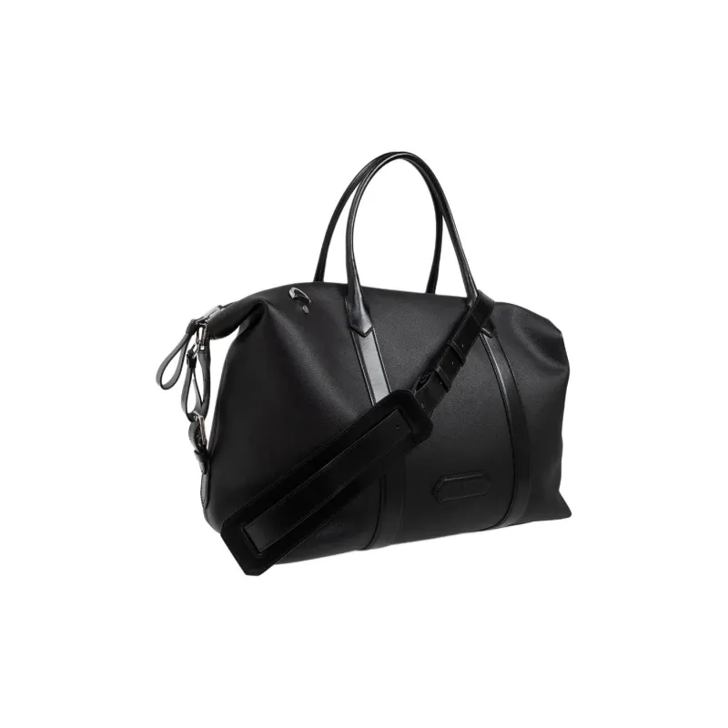 TF Cow Leather Travel Bag Men's Black-1