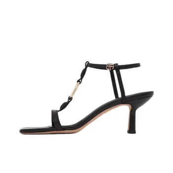 Anine Bing Kiera Strap Sandals 7cm Women's Black