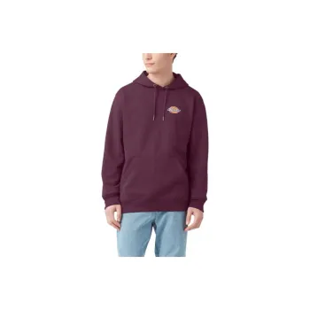 Dickies Fleece Embroidered Chest Logo Hoodie Sweatshirt Men's Purple
