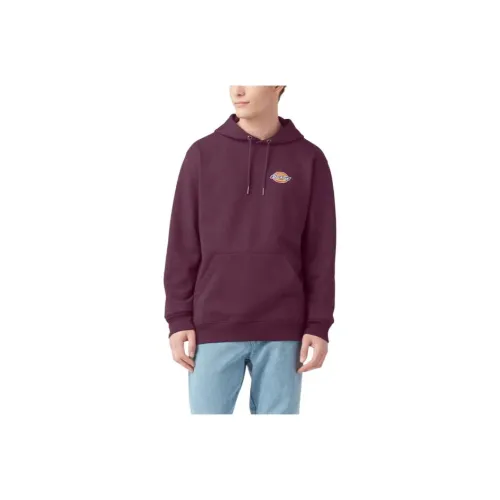 Dickies Fleece Embroidered Chest Logo Hoodie Sweatshirt Men's Purple