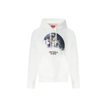 DIESEL Earth Printed Long Sleeved Hoodie