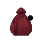 Burgundy Hooded (Thickened and Fleece-Lined)