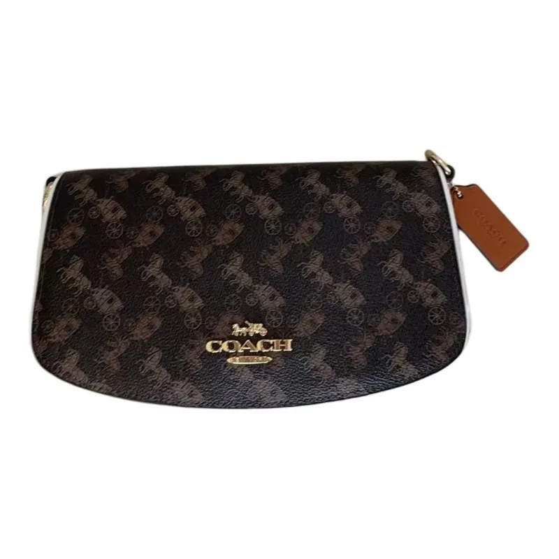 COACH Cow Leather Crossbody Bag, Shoulder Bag Brown Regular Women's Brown-0
