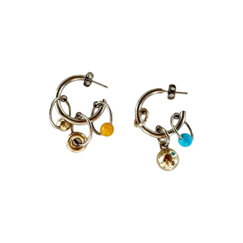 JUSTINE CLENQUET Brass Earrings Unisex Gold-0