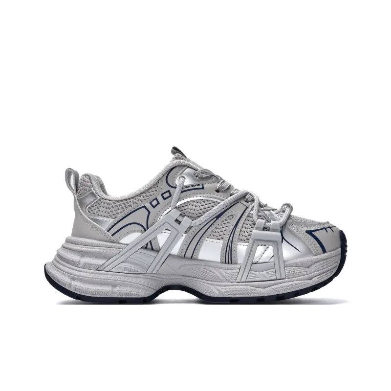 MISTERY Breathable, Slip Resistant, And Abrasion Resistant Low Top Chunky Sneakers Women's-11