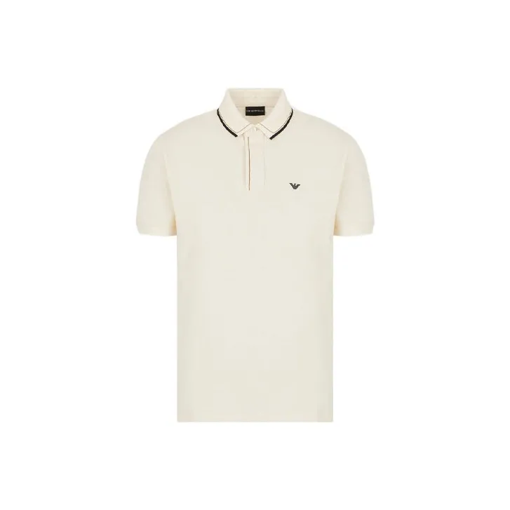 EMPORIO ARMANI SS22 Polo Shirt Men's Beige-0
