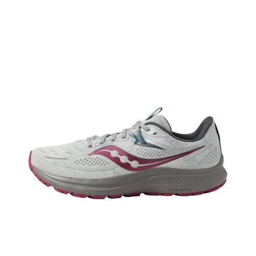 Saucony Omni 21 Anti Slip Wear Resistant Low Top Casual Running Shoes Women's Gray