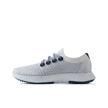Allbirds Tree Dasher Low Top Running Shoes Men's White Blue