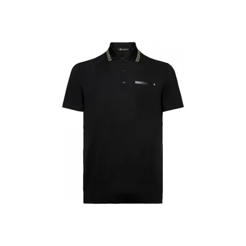 VERSACE Polo Shirts Men Black